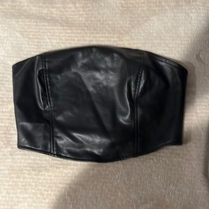 Kendall and Kylie black leather top